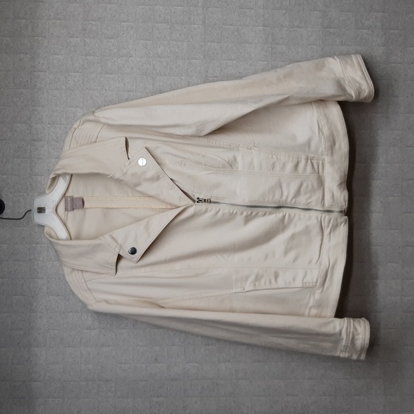 Chico's Jackets & Blazers - Chico's Cream Denim Motto Jacket
